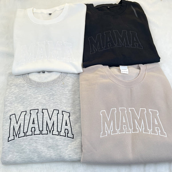 Mama sweatshirt embroidered Mama Hoodie gift For Mom Shirt Mothers Day Gift For Wife Boy Mom Sweatshirt New Mom Gift Mama Shirt